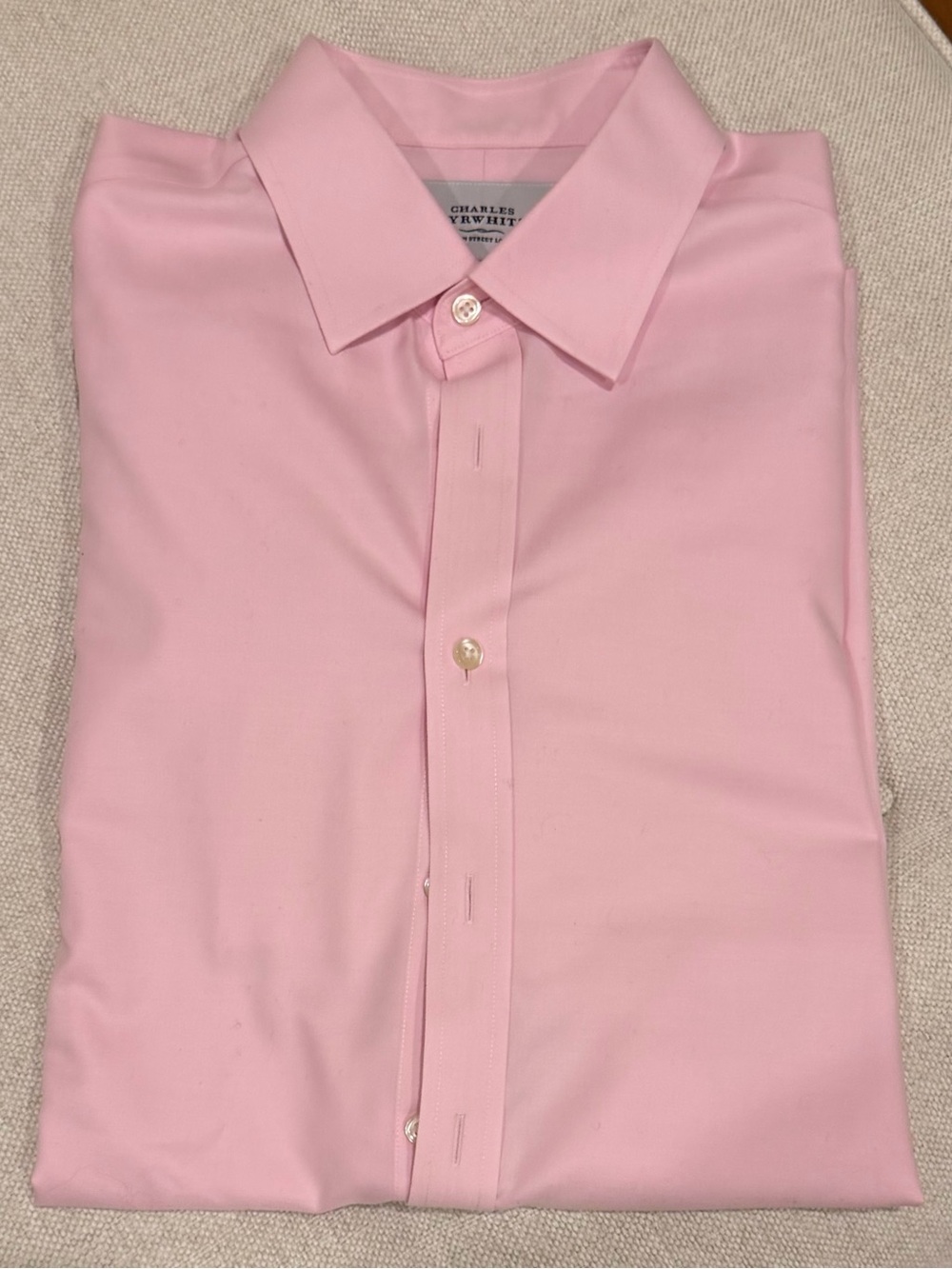 Charles Tyrwhitt Non Iron Classic Fit Pink Men's Dress Shirt